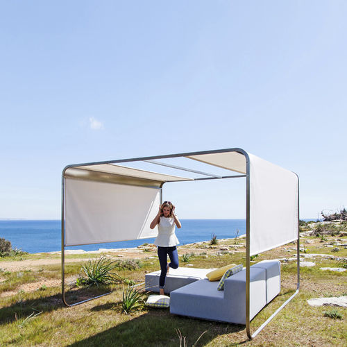 Самонесущая пергола - SHANGRILA - april furniture - из нержавеющей стали / из Sunbrella® / тканевое покрытие