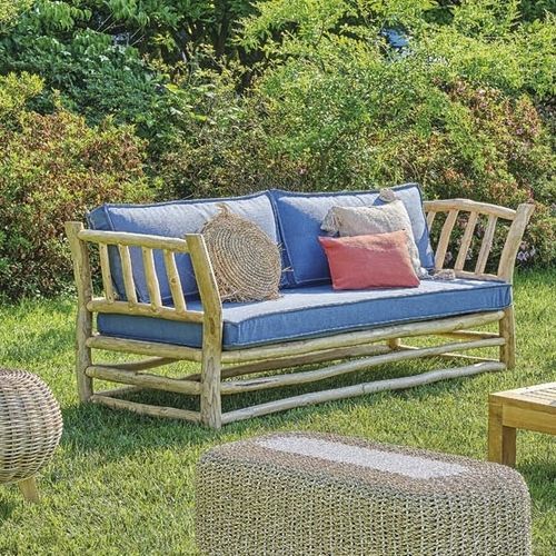 Современный диван - Serengeti - Il Giardino di Legno - из ткани / с подлокотниками / со съемной подушкой