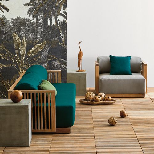 Современный диван - Code - Il Giardino di Legno - для наружного применения / из ткани / с подлокотниками