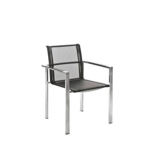 Современный cтул - Adamas - Il Giardino di Legno - для наружного применения / из Batyline® / с основанием из нержавеющей стали
