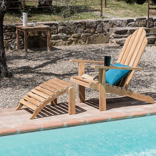 Классический садовый шезлонг - Riviera - Il Giardino di Legno - из тикового дерева / из тикового дерева / коричневый