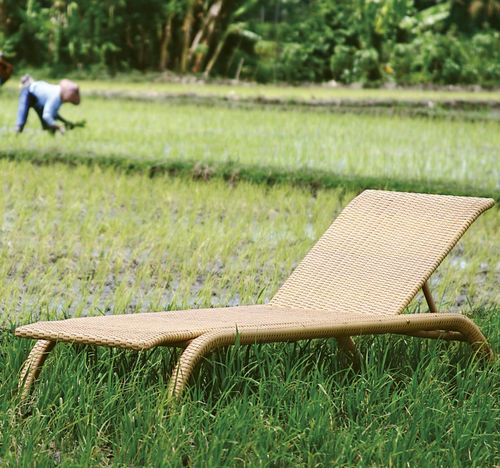 Современный садовый шезлонг - Waikiki - Il Giardino di Legno - из ПВХ / из алюминия / регулируемая спинка