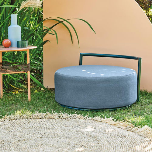 Современная оттоманка - Antipodi - Il Giardino di Legno - из ткани / из металла / круглая