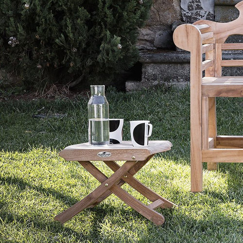 Современный вспомогательный столик - Accessories - Il Giardino di Legno - из тикового дерева / с основанием из тикового дерева / квадратный