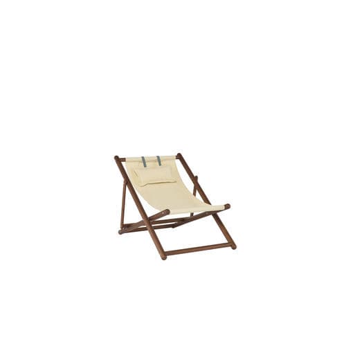 Современный складной стул - LIGN0581 - Il Giardino di Legno - из ткани / из тикового дерева / для наружного применения