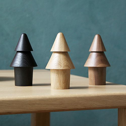 Набор для соли и перца из дуба - TREE MILL - Objekten - из орехового дерева / из ясеня / из цельной древесины