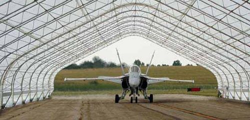 Натяжная конструкция на металлическом каркасе - AIRCRAFT HANGAR - Toro Shelters - для маркиз / с мембраной из ПВХ