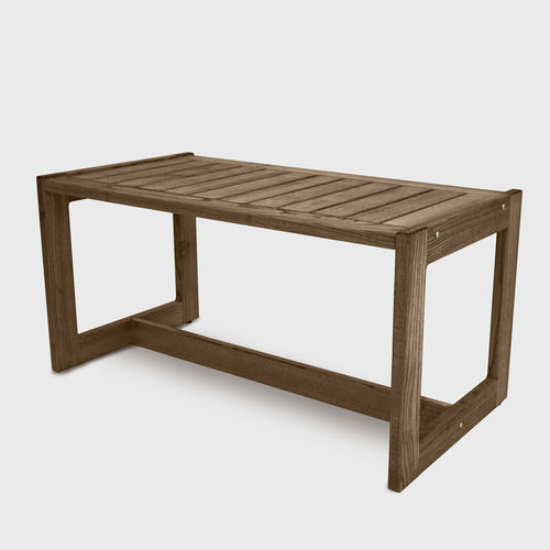 Современный вспомогательный столик - R80 - PALMAR arredi - из ясеня / с основанием из древесины / прямоугольный
