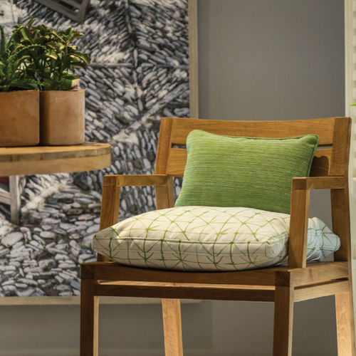 Обивочная ткань - CARAIBI  OUTDOOR - Foresti Home Collection Group srl - в полоску / c геометрическим рисунком / для улицы