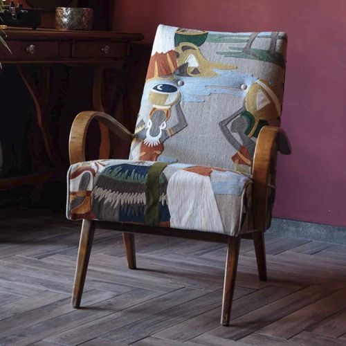 Обивочная ткань - AFRICAN STORY - Foresti Home Collection Group srl - с рисунком / из льна / из акрила