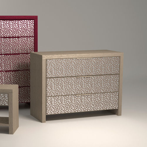 Современный комод - FORESTI - Foresti Home Collection Group srl - дерево / из кожи / 3 выдвижных ящика