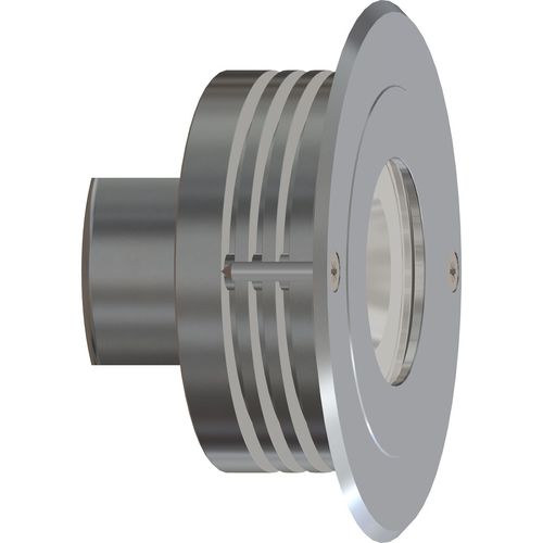 Современный настенный светильник - SOMBRA  - ASTEL LIGHTING - для наружного применения / из анодированного алюминия / круглый