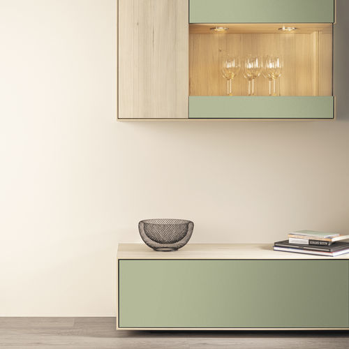 Декоративная панель для мебели - 22458 MN AVOCADO GREEN - Kaindl - для внутренней компоновки / с высоким сопротивлением / меламиновая