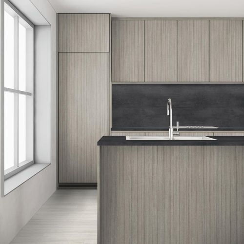 Декоративная панель для мебели - K2824 GR Oak Eclipse Moon - Kaindl - для внутренней компоновки / с высоким сопротивлением / меламиновая