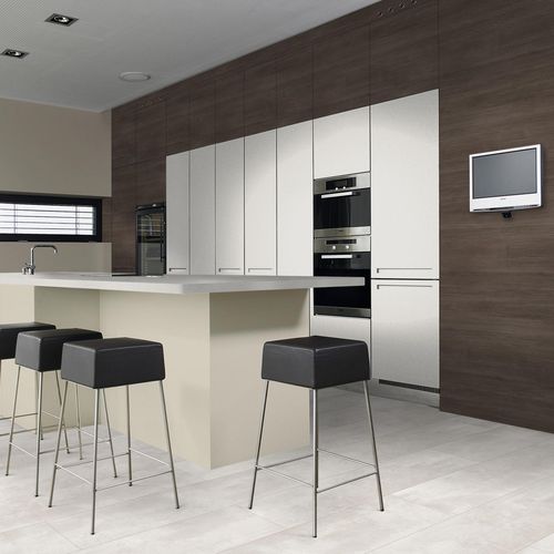 Декоративная панель для мебели - K2776 GR Oak Relief Cardamom - Kaindl - для внутренней компоновки / с высоким сопротивлением / меламиновая