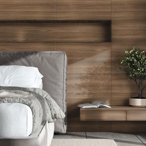 Декоративная панель для настила - K2818 AN Walnut Umbra - Kaindl - для мебели / настенная / для внутренней компоновки