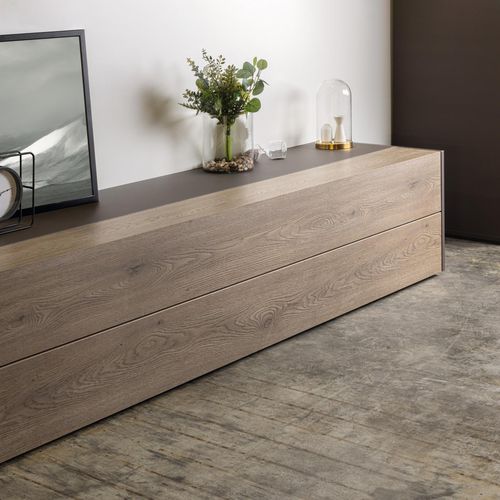 Декоративная панель для мебели - K2773 OC Oak Cremona Tartufo - Kaindl - для внутренней компоновки / с высоким сопротивлением / меламиновая