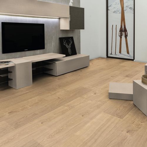 Декоративная панель для мебели - K2823 GT Textile Lino Crema - Kaindl - для внутренней компоновки / с высоким сопротивлением / меламиновая