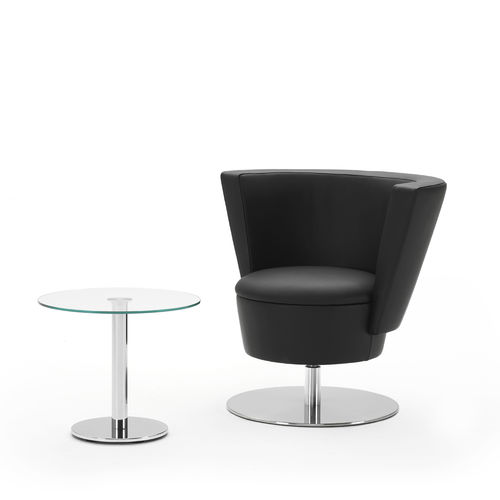 Кресло для концентрации внимания - .ROSSI L LOUNGE-SESSEL - Spiegels - современное / из хлопка / из кожи