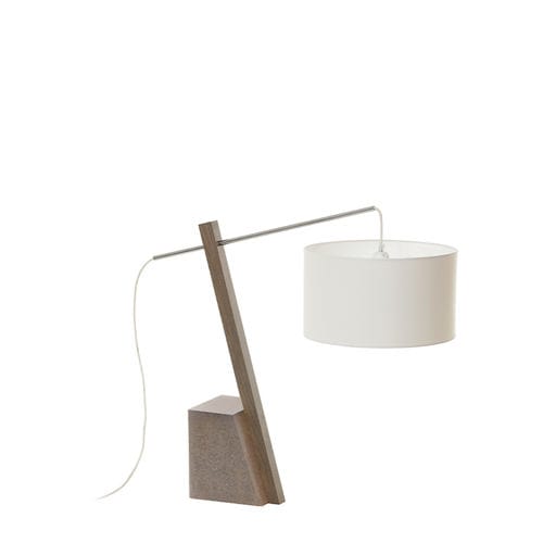 Настольная лампа - JENS - FLAM ET LUCE LUMINAIRES - из ткани / из дерева / из камня