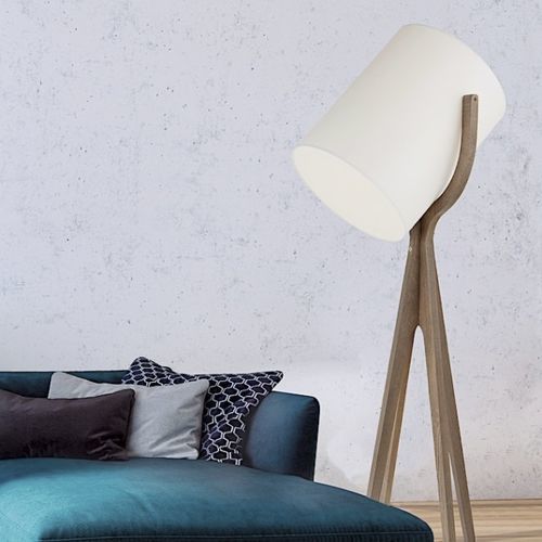 Напольная лампа - LMP SHOOTING - FLAM ET LUCE LUMINAIRES - из дерева / современная / проводная