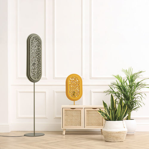 Настольная лампа - BAMBOO MM - FLAM ET LUCE LUMINAIRES - из металла / из дерева / современная