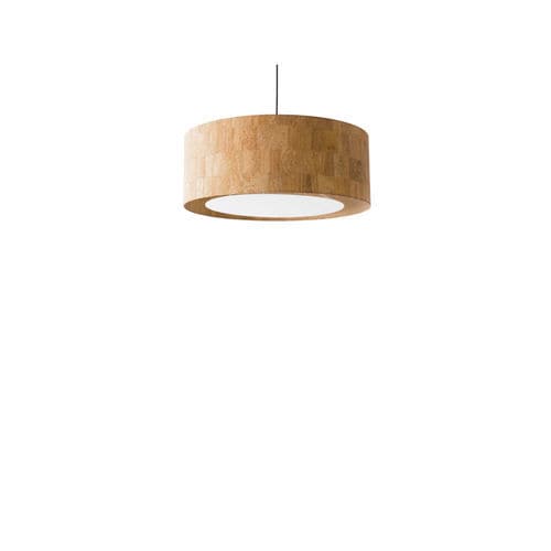 Подвесная лампа - SUSP.AJS.S55-25.CT/T - FLAM ET LUCE LUMINAIRES - из пробкового дерева / современная / проводная