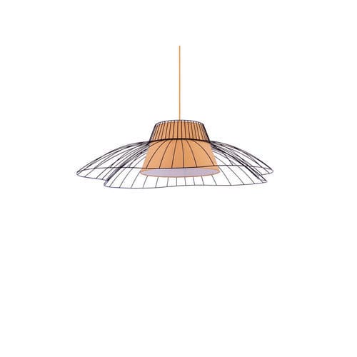 Подвесная лампа - CURVY - FLAM ET LUCE LUMINAIRES - из металла / современная / проводная