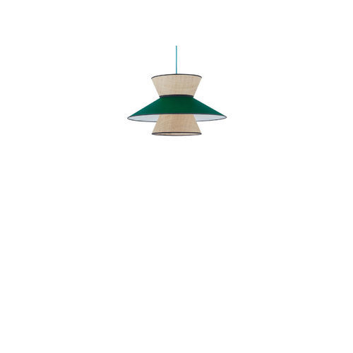 Подвесная лампа - LINDA - FLAM ET LUCE LUMINAIRES - из натурального волокна / современная / проводная