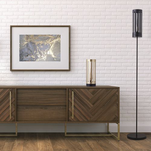 Настольная лампа - MIMOSA - FLAM ET LUCE LUMINAIRES - из металла / из дерева / современная