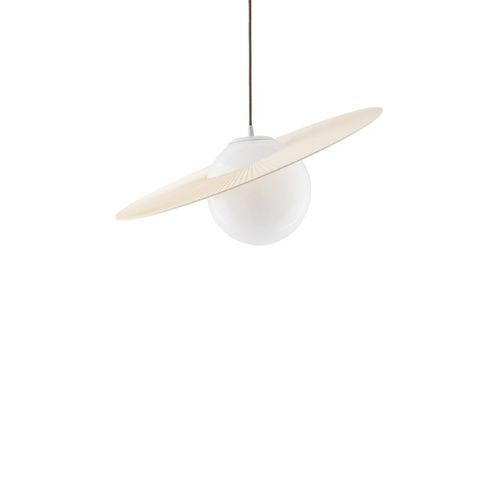 Подвесная лампа - SUSP. SATURNE - FLAM ET LUCE LUMINAIRES - из опала / из стекла / современная