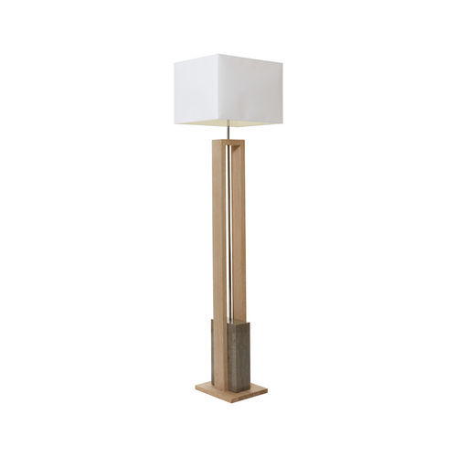 Напольная лампа - LMP STONE Q - FLAM ET LUCE LUMINAIRES - дерево / из камня / современная