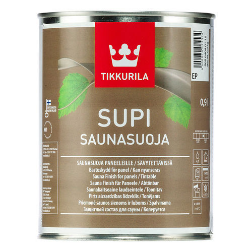 Краска для влажного помещения - SUPI SAUNASUOJA - TIKKURILA - защитная / для закрытых зданий / для потолков