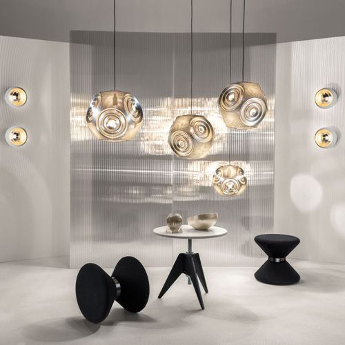 Подвесная лампа - CURVE BALL : CUP01SEU/CUP02SEU - Tom Dixon - из латуни / уникальный дизайн / проводная