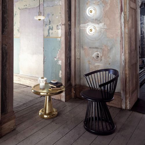 Современный журнальный столик - SPUN : SUT01B - Tom Dixon - из латуни / круглый / для профессионального использования