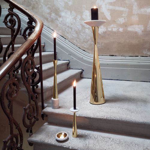 Подсвечник из латуни - STONE : STC01B/STC02B - Tom Dixon