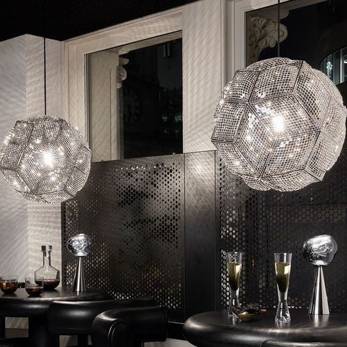 Подвесная лампа - PUFF - Tom Dixon - из нержавеющей стали / современная / проводная