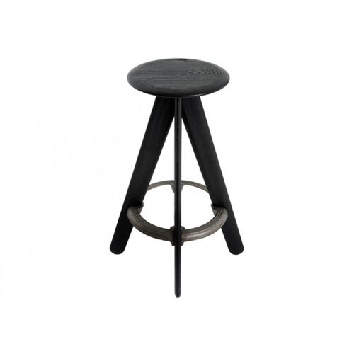 Современный барный табурет - SLAB : WOS01BL/WOS01NA - Tom Dixon - из дуба / для профессионального использования / Tom Dixon