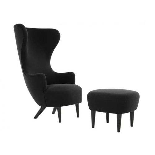 Современное кресло - WINGBACK SERIES - Tom Dixon - из ткани / из дуба / из металла