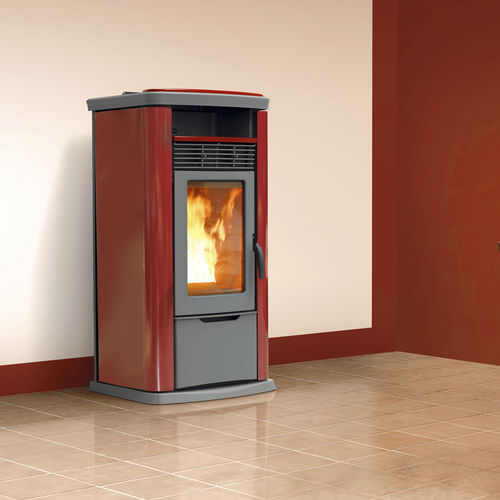 Печь-камин на пеллетах - 7000 TCOM EASY, METALCOLOR E INOX - THERMOROSSI - 0-5 кВ / 5 кВ...10 кВ / 10 кВ...20 кВ