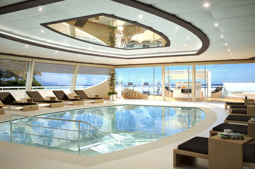 Бассейн для наружного применения - YACHT - Hofer Group GmbH - заглубленный / из полиэстера / термический