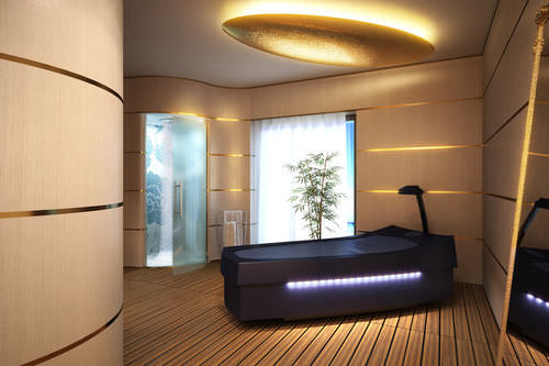 Фиксированный массажный стол - YACHT - Hofer Group GmbH - влажный / для профессионального использования