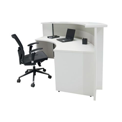 Полукруглая административная стойка - OVAL  - SOLENNE OFFICE FURNITURE - из дерева / из металла