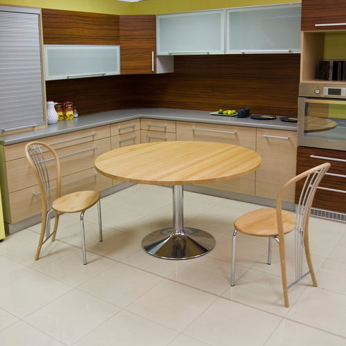 Современный обеденный стол - MARINO - KODRETA furniture, s.r.o. - из дерева / с основанием из металла / круглый