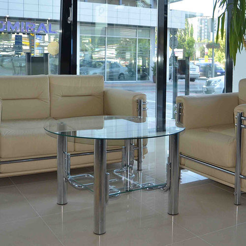 Современный журнальный столик - TOBI - KODRETA furniture, s.r.o. - из стекла / с основанием из металла / прямоугольный