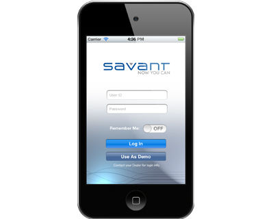 Мобильное приложение для управления освещением - SAVANTLIGHTING APP - Savant Systems - для системы домашней автоматизации