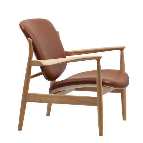 Кресло скандинавский дизайн - FRANCE - House of Finn Juhl – Onecollection - из кожи / из ткани / из дерева