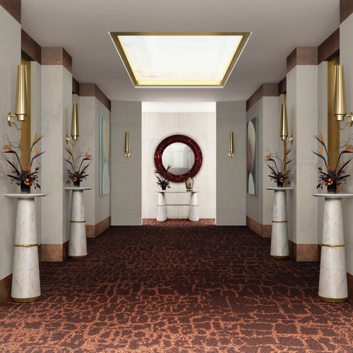 Современный стол-подставка - AGRA - BRABBU DESIGN FORCES - из мрамора / с основанием из латуни / с основанием из мрамора