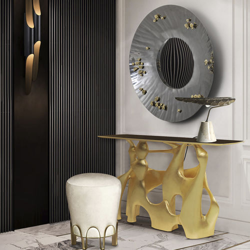 Настенное зеркало - SAYA - BRABBU DESIGN FORCES - современное / круглое / из полированной нержавеющей стали