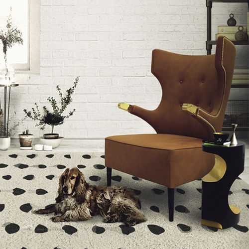 Классическое кресло - SIKA - BRABBU DESIGN FORCES - из искусственной кожи / с ушами / с высокой спинкой